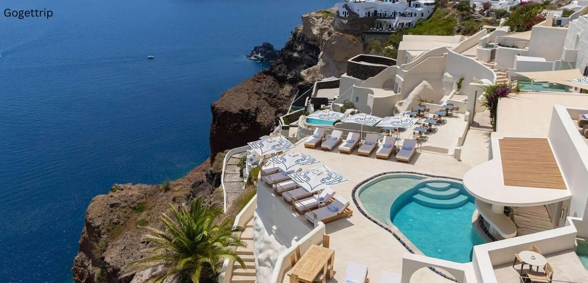 santorini hotels with private pool